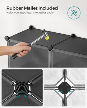 Six/Eight Slot Interlocking Shoe Rack Cabinet Organiser, 6 of 8