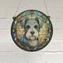 Schnauzer Stained Glass Effect Suncatcher, thumbnail 1 of 6