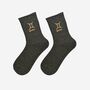 Women's Glitter Socks Black Gold Zodiac Gemini, thumbnail 1 of 5