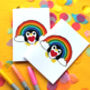 A6 Rainbow Penguin Notebook, thumbnail 3 of 5