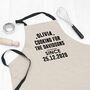 Personalised Cooking Since Linen Apron, thumbnail 2 of 5