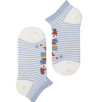 Cute Blue Stripe Socks, 2 of 4