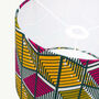 Pink And Yellow Geometric African Print Lampshade, thumbnail 6 of 7
