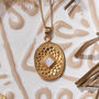 Blooming Lotus Moonstone Necklace In 18k Gold Vermeil, thumbnail 1 of 8