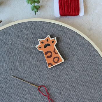 Needle Minder In Wood, Cat Paws, 4 of 6