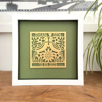 Custom Framed Artwork With Names And Date, 3 of 8