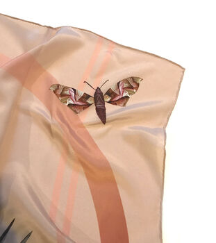 Nude Toned Large Silk Scarf 'Nevada' Serpent Design, 5 of 7