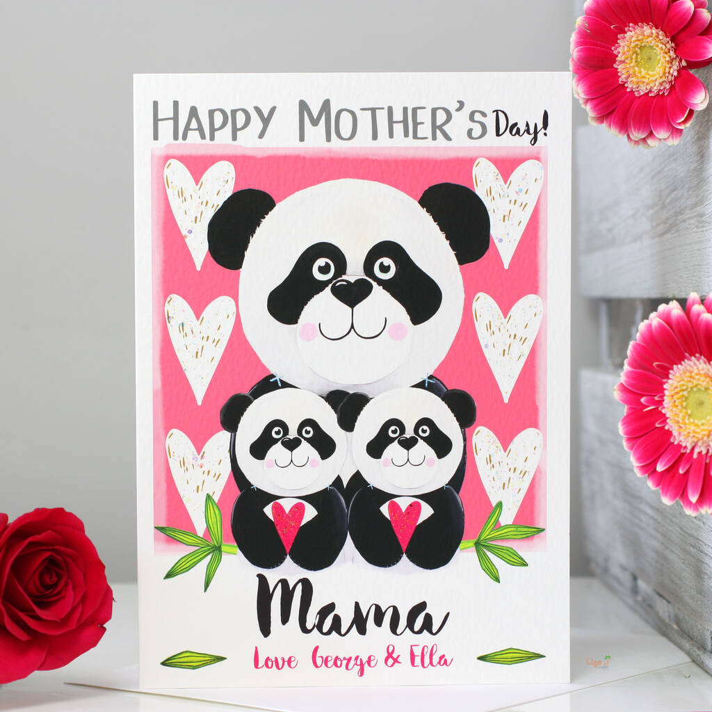 Personalised Panda Mother's Day Card By Liza J design ...