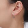 Sterling Silver Barbed Wire Hoops With Oxidised Finish, thumbnail 7 of 11