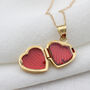 9ct Gold Love Heart Locket Necklace, thumbnail 3 of 4