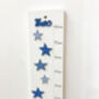 Personalised Blue Stars Wooden Height Chart, thumbnail 12 of 12