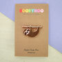 Sloth Enamel Pin Brooch Letterbox Gift, thumbnail 3 of 5