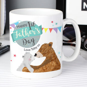 Personalised 1st Father's Day Daddy Bear Mug, 2 of 6