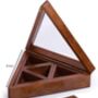 Wooden Handcrafted Triangle Spice Box With Spoon, thumbnail 3 of 3