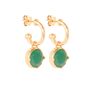 Emerald Green Crystal Hoop Earrings, thumbnail 2 of 4