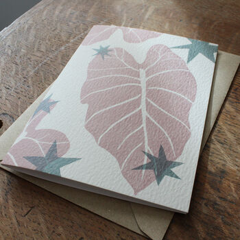 Elephant’s Ear And Stars Greetings Card, 2 of 4