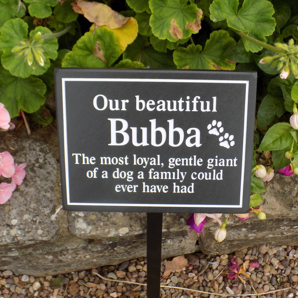 Personalised Pet Memorial Plaque By England Signs 