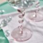 Set Of Two Pink Spiral Champagne / Cocktail Glasses, thumbnail 3 of 5