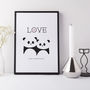 Panda Love Print Wedding Anniversary Gift, thumbnail 1 of 6