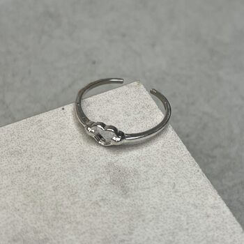 Sterling Silver Heart Toe Ring, Boho Holiday Jewellery, 8 of 10