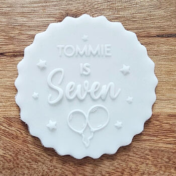 Personalised Happy Birthday Cupcake Debosser Stamp, 2 of 6