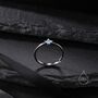 Blue Hydrangea Cz Flower Minimalist Ring, thumbnail 1 of 10