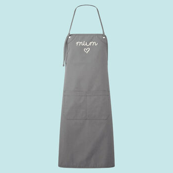 Personalised Modern Neck Tie Apron With Heart, 6 of 8