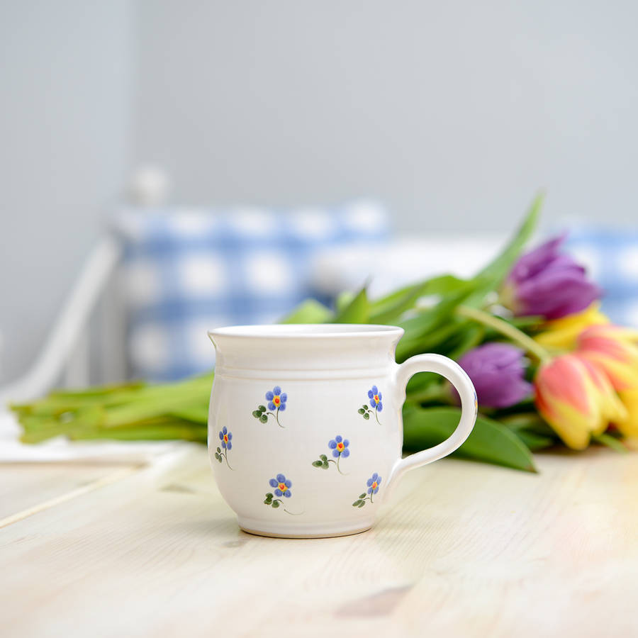 handmade flower tea cup by terry pottery