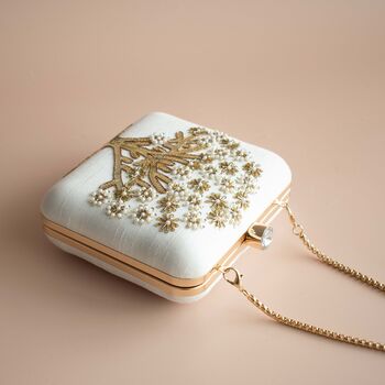 Ivory Mulberry Tree Clutch, 10 of 10