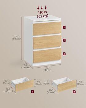 Set Of One/Two Bedside Table With Charging Station, 2 of 8