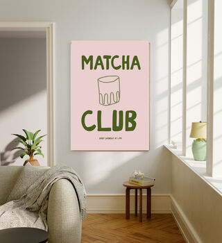Matcha Club Drink Art Print, 2 of 3