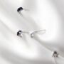 Sterling Silver Black Or White Curved Stud Earrings, thumbnail 3 of 6