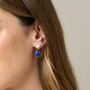 Clara Freshwater Pearl And Lapis Lazuli Drop Earrings, thumbnail 1 of 3