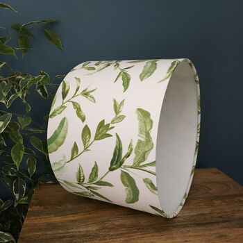 Oasis Spruce Green Botanical Drum Lampshade, 5 of 10