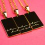 Fuck You Three Pc 18k Gold Plated Friendship Necklace, thumbnail 2 of 11