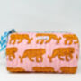 Handmade Wash Bag | Pink Tiger, thumbnail 2 of 3