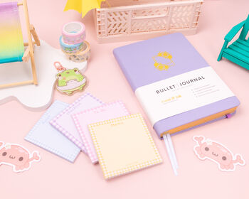Pastel Gingham Square Memo Notepad, 6 of 6