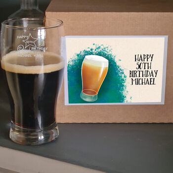 50th Birthday Shooting Star Pint Glass, 7 of 7