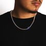 Gold Lapis Lazuli Gemstone Cuban Chain Necklace Chain For Men, thumbnail 8 of 12