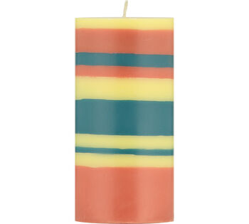 Striped Eco Pillar Candles 15cm And 10 Cm Tall, 4 of 12