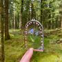 Forget Me Not And Heather Glass Flower Frame, thumbnail 1 of 4