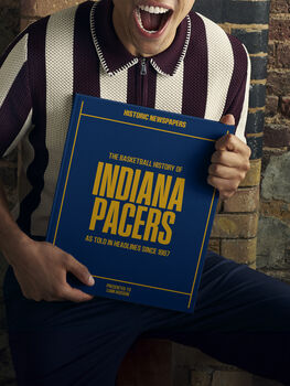 Indiana Pacers Personalised Nba Basketball Gift Newspaper History Book, 8 of 8