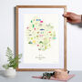 Personalised Herefordshire Map: Add Favourite Places, thumbnail 1 of 3