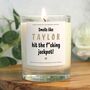 Funny Engagement Gift Personalised Hit The Jackpot Candle, thumbnail 1 of 5