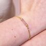 Semi Precious Charm Chain Bracelet In Gold, thumbnail 3 of 9