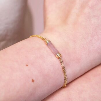 Semi Precious Charm Chain Bracelet In Gold, 3 of 9