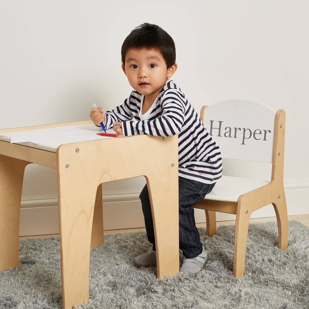 personalised childrens table and chair set