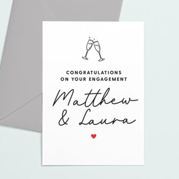 Persoanlised Engagement Congratulations Card, 2 of 5