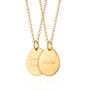 Engraved Gold Plated Sterling Silver Pebble Necklace, thumbnail 3 of 6