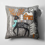 Christmas Grey Cushion Cover With Reindeer Themed, thumbnail 5 of 7